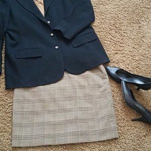 Jones New York Plaid Wool Skirt size 8P